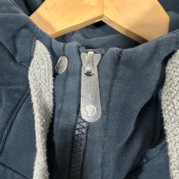 Fjallraven Greenland Full Zip Hoodie Size Small Navy Blue - Picture 4 of 10